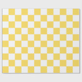 Klassiek visueel geel schaakbord  cadeaupapier (Vlak)
