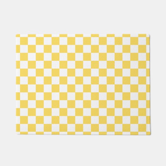 Klassiek visueel geel schaakbord deurmat (Voorkant)