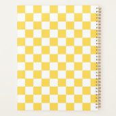 Klassiek visueel geel schaakbord  planner (Achterkant)