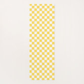 Klassiek visueel geel schaakbord  yogamat (Achterkant)