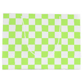 Klassiek visueel lime schaakbord  groot cadeauzakje (Achterkant)