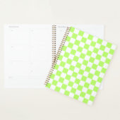 Klassiek visueel limoen dambordpatroon planner (Display)