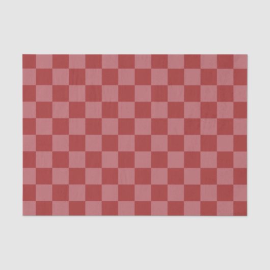 Klassiek visueel magenta dambordpatroon tissuepapi tissuepapier (Voorkant)