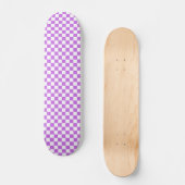 Klassiek visueel magenta schaakbord  persoonlijk skateboard (Voorkant)