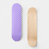 Klassiek visueel paars schaakbord persoonlijk skateboard (Voorkant)