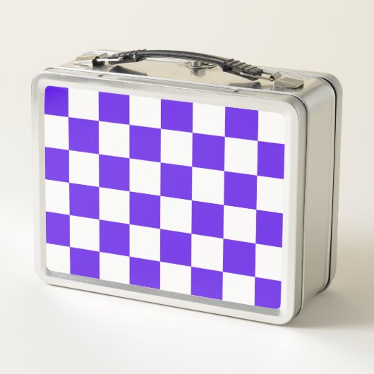 Klassiek visueel paars schaakbordpatroon (Achterkant)