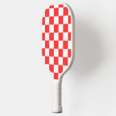 Klassiek visueel rood schaakbord pickleball paddle (Links)