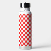 Klassiek visueel rood schaakbord waterfles (Rechts)