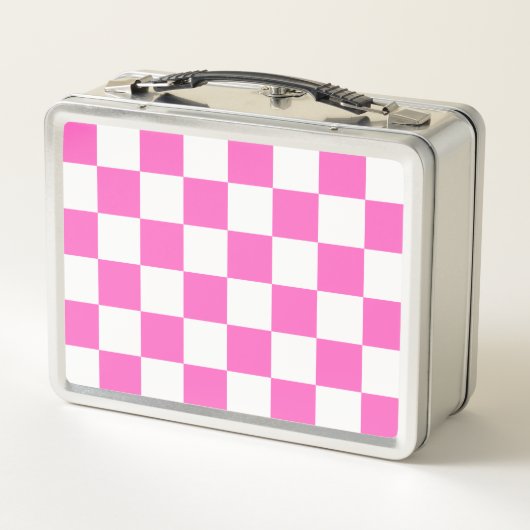 Klassiek visueel roze dambordpatroon (Achterkant)