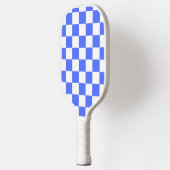Klassiek visueel saffier dambord pickleball paddle (Links)