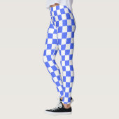 Klassiek visueel saffier dambordpatroon leggings (Links)
