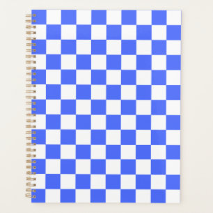 Klassiek visueel saffier dambordpatroon planner