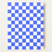 Klassiek visueel saffier dambordpatroon  planner (Achterkant)
