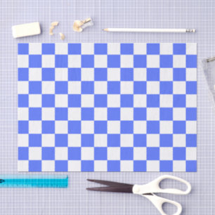 Klassiek visueel saffier dambordpatroon tissuepapier