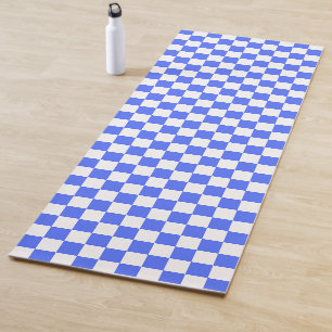 Klassiek visueel saffier schaakbord yogamat