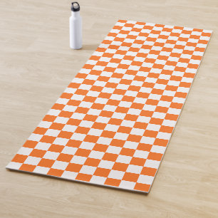 Klassiek visuele zalm schaakbord yogamat