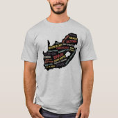 Klassiek voedseloverzicht Zuid-Afrika T-shirt (Voorkant)