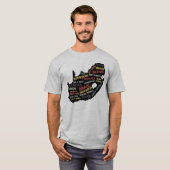 Klassiek voedseloverzicht Zuid-Afrika T-shirt (Voorkant volledig)