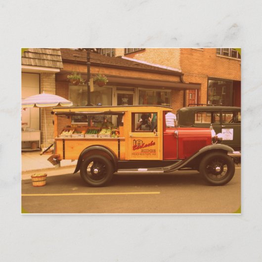 Klassiek voedseltransport briefkaart (Voorkant)