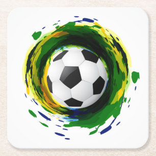 Klassiek Voetbal grafisch Kartonnen Onderzetters