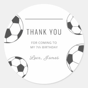 Klassiek Voetbal Verjaardagsfeestje Waardering Ronde Sticker