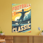 Klassiek Voetbal Vintage Canvas Afdruk (Insitu (Woonkamer))