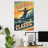 Klassiek Voetbal Vintage Poster (Thuiskantoor)