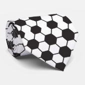 Klassiek Voetbal zwart wit Stropdas (Opgerold)