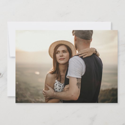 Klassiek volledig gebleed foto- en Gold-handschrif Save The Date (Achterkant)