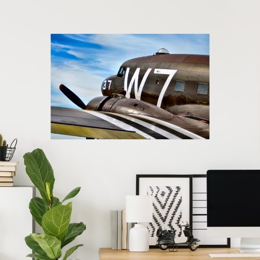 Klassiek vrachtvliegtuig poster (Thuiskantoor)