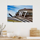 Klassiek vrachtvliegtuig poster (Keuken)