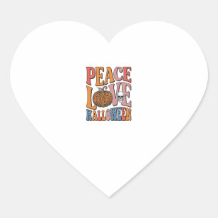 Klassiek Vrede Liefde Halloween Pompoen Schedel De Hart Sticker