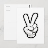 Klassiek vredeshandsymboolpictogram briefkaart (Voorkant / Achterkant)
