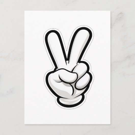 Klassiek vredeshandsymboolpictogram briefkaart (Voorkant)