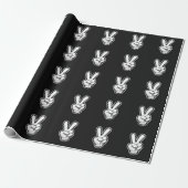 Klassiek vredeshandsymboolpictogram cadeaupapier (Uitgerold)