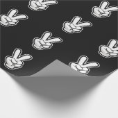 Klassiek vredeshandsymboolpictogram cadeaupapier (Hoek)
