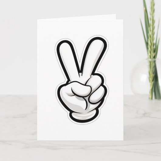 Klassiek vredeshandsymboolpictogram kaart (Voorkant)