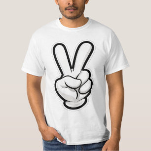 Klassiek vredeshandsymboolpictogram t-shirt