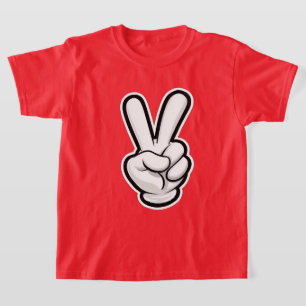 Klassiek vredeshandsymboolpictogram t-shirt