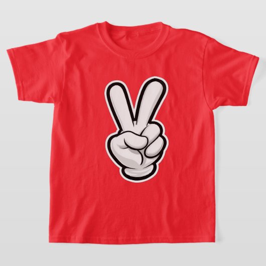 Klassiek vredeshandsymboolpictogram t-shirt (Laagn)