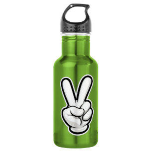 Klassiek vredeshandsymboolpictogram waterfles
