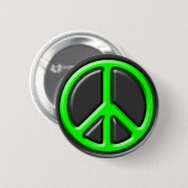 Klassiek vredesteken ronde button 5,7 cm (Voorkant /achterkant)