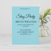 Klassiek vrijgezellenfeest kaart (Staand voorkant)