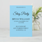 Klassiek vrijgezellenfeest kaart (Staand voorkant)