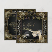 Klassiek Vrijgezellenfeest met Gatsby-stijl Kaart (Voorkant / Achterkant)