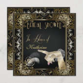 Klassiek Vrijgezellenfeest met Gatsby-stijl Kaart (Voorkant / Achterkant)