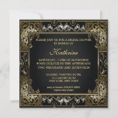 Klassiek Vrijgezellenfeest met Gatsby-stijl Kaart (Achterkant)