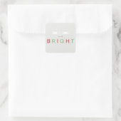 Klassiek vrolijk en helder vierkante sticker (Tas)