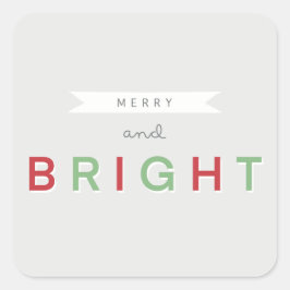 Klassiek vrolijk en helder vierkante sticker