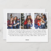 Klassiek vrolijk kerstjaar in Review negen foto Feestdagenkaart (Achterkant)